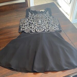 Francesca's Black Dress with Silver Detailing